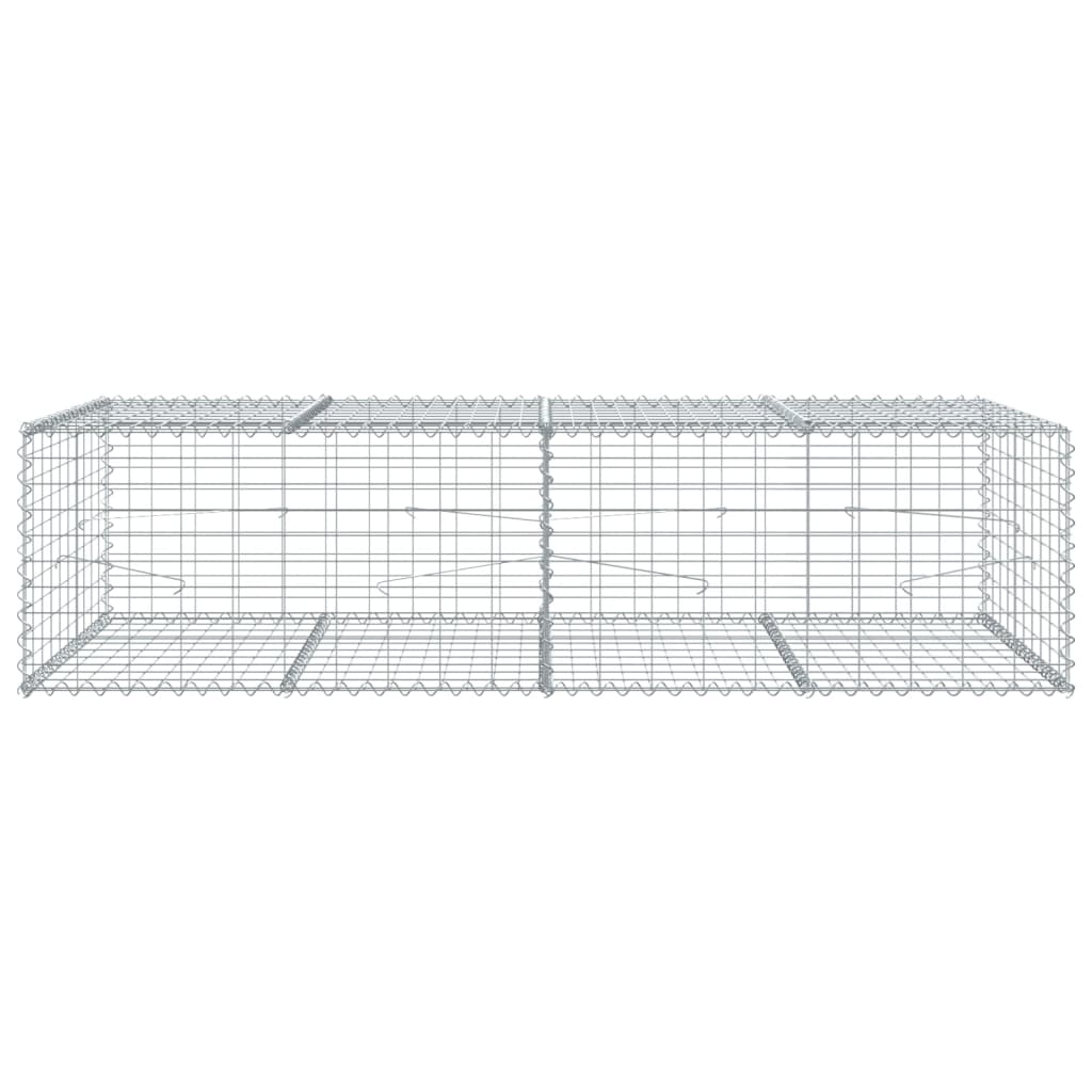 vidaXL horganyzott vas gabion kosár fedéllel 200 x 100 x 50 cm
