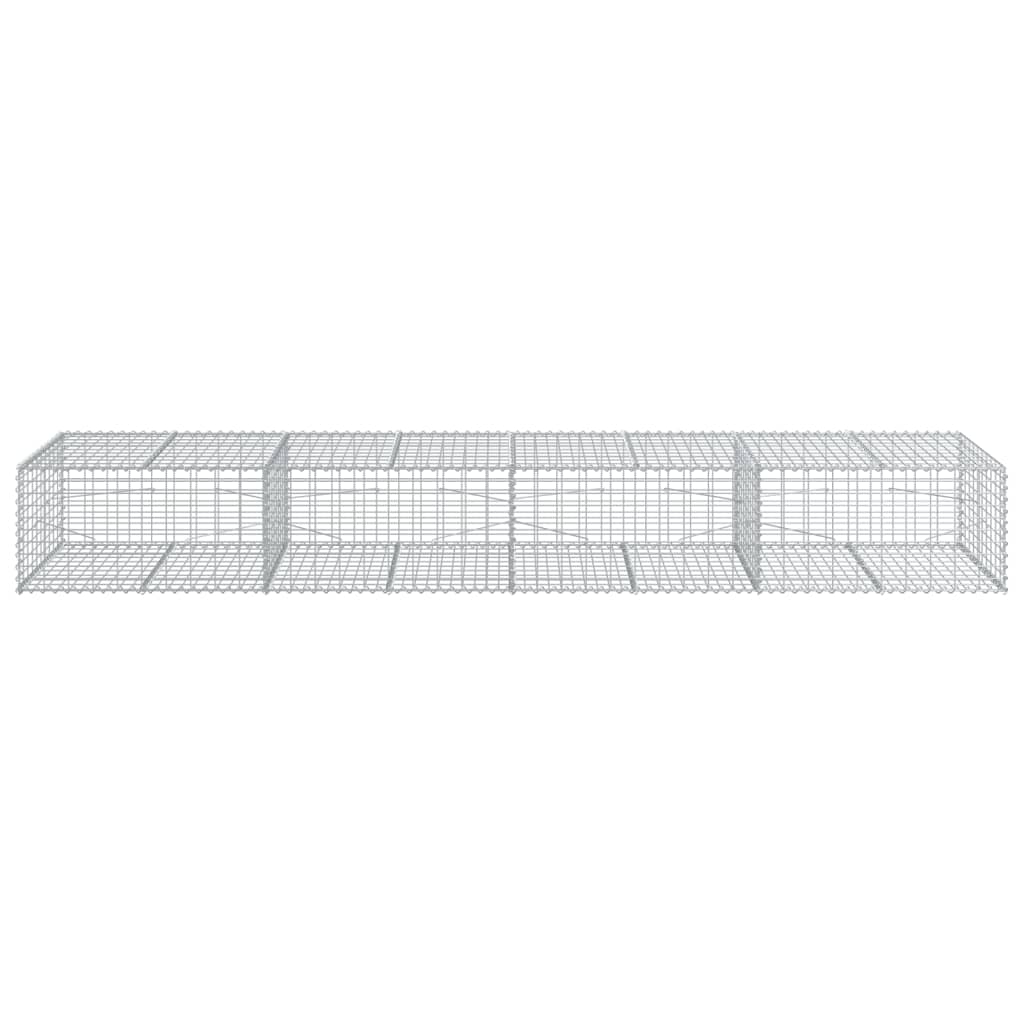 vidaXL Schanskorf 400x100x50 cm gegalvaniseerd ijzer zilverkleurig afbeelding