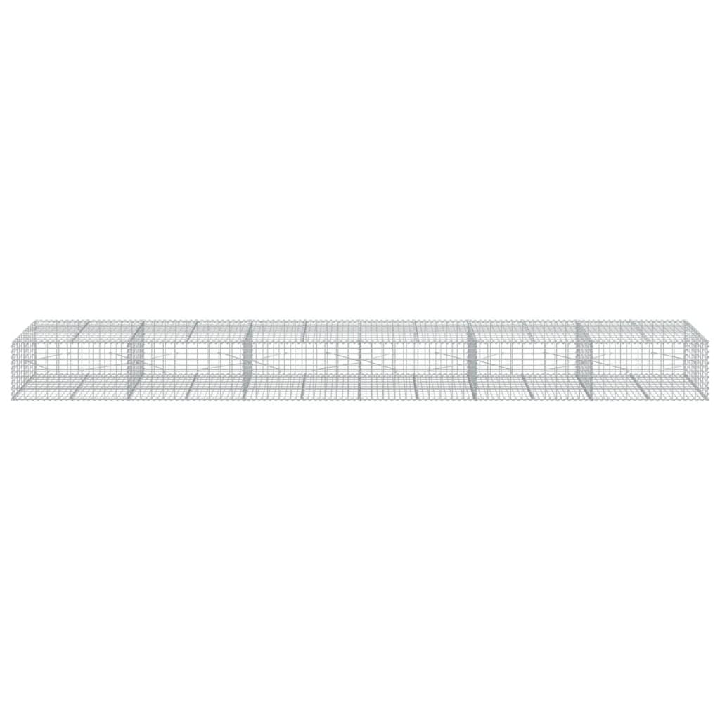 vidaXL Schanskorf 600x100x50 cm gegalvaniseerd ijzer zilverkleurig afbeelding