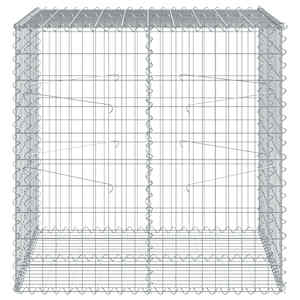 Gabionový koš s víkem 100 x 100 x 100 cm pozinkované železo - obrázek 3