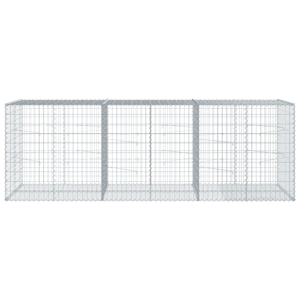 vidaXL Schanskorf 300x100x100 cm gegalvaniseerd ijzer zilverkleurig afbeelding