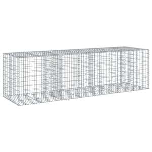 Gabionový koš s víkem 350 x 100 x 100 cm pozinkované železo - obrázek 2