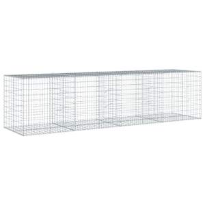 Gabionový koš s víkem 400 x 100 x 100 cm pozinkované železo - obrázek 2