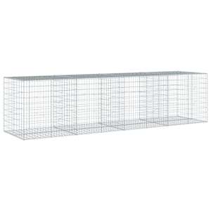 Gabionový koš s víkem 400 x 100 x 100 cm pozinkované železo - obrázek 5