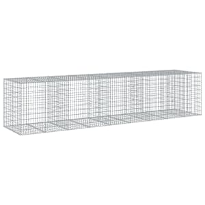 Gabionový koš s víkem 450 x 100 x 100 cm pozinkované železo - obrázek 2