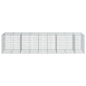 Gabionový koš s víkem 450 x 100 x 100 cm pozinkované železo - obrázek 3