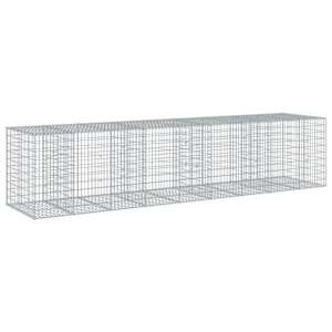 Gabionový koš s víkem 450 x 100 x 100 cm pozinkované železo - obrázek 5