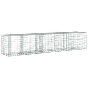 Gabionový koš s víkem 500 x 100 x 100 cm pozinkované železo - obrázek 2