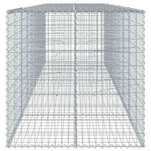 Gabionový koš s víkem 500 x 100 x 100 cm pozinkované železo - obrázek 4
