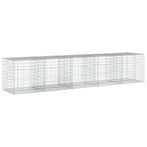 Gabionový koš s víkem 500 x 100 x 100 cm pozinkované železo - obrázek 5