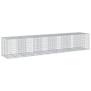 Gabionový koš s víkem 550 x 100 x 100 cm pozinkované železo - obrázek 2