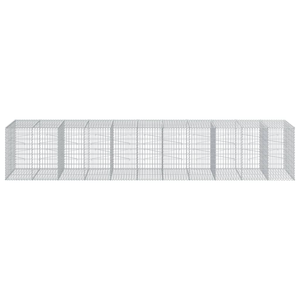vidaXL Schanskorf 550x100x100 cm gegalvaniseerd ijzer zilverkleurig afbeelding
