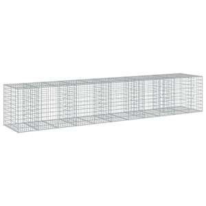 Gabionový koš s víkem 550 x 100 x 100 cm pozinkované železo - obrázek 5