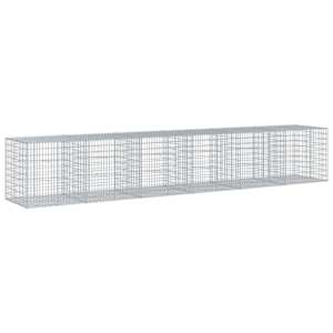 Gabionový koš s víkem 600 x 100 x 100 cm pozinkované železo - obrázek 2