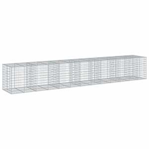 Gabionový koš s víkem 650 x 100 x 100 cm pozinkované železo - obrázek 2