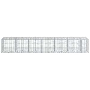 Gabionový koš s víkem 650 x 100 x 100 cm pozinkované železo - obrázek 3