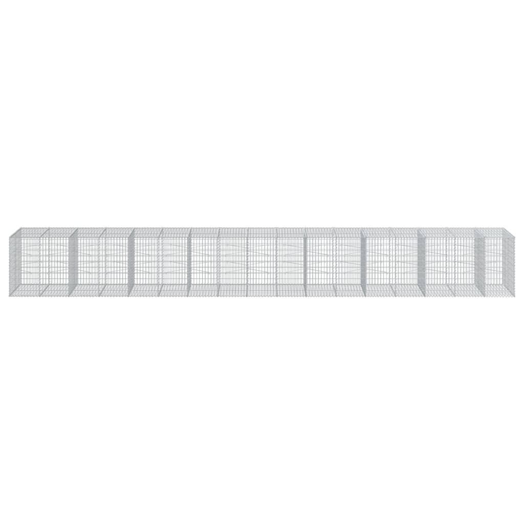 vidaXL Schanskorf 950x100x100 cm gegalvaniseerd ijzer zilverkleurig afbeelding