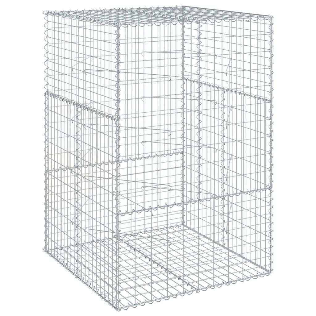 vidaXL Gabionový koš s víkem 100 x 100 x 150 cm pozinkované železo