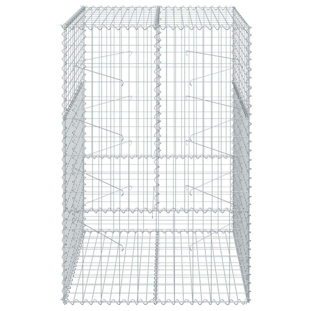 vidaXL Schanskorf 100x100x150 cm gegalvaniseerd ijzer zilverkleurig afbeelding