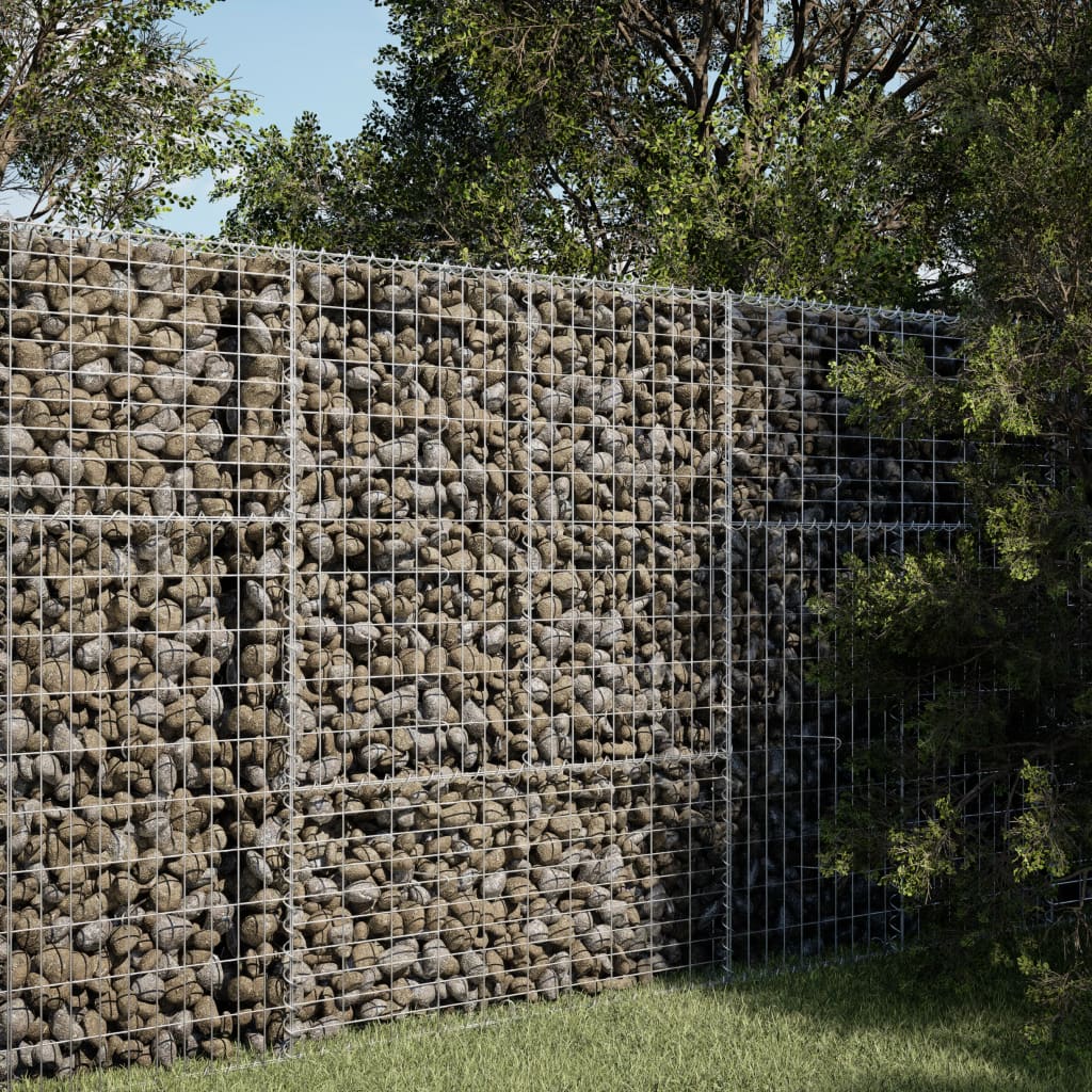 vidaXL Coș gabion cu capac, 100x100x150 cm, fier galvanizat