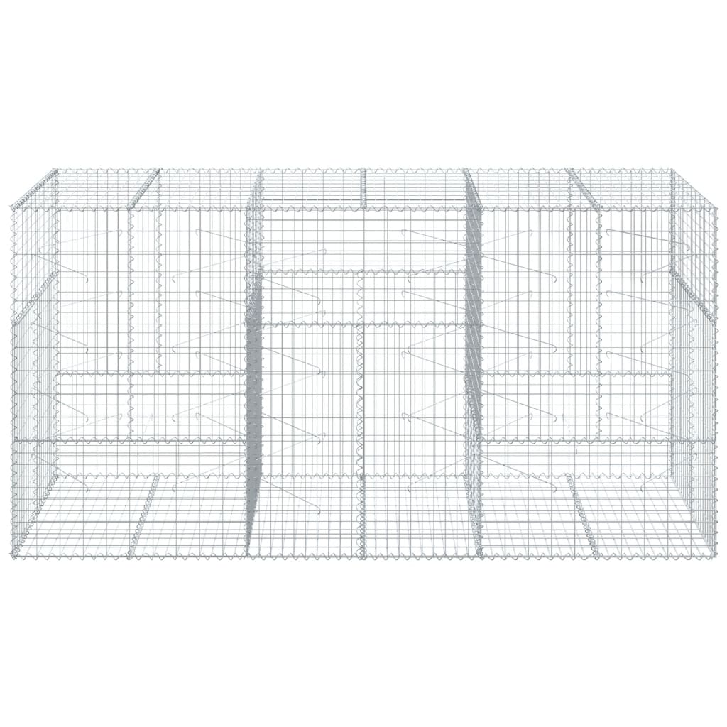 vidaXL Schanskorf 300x100x150 cm gegalvaniseerd ijzer zilverkleurig afbeelding