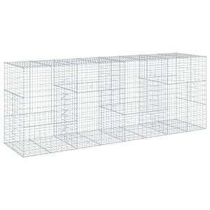 Gabionový koš s víkem 400 x 100 x 150 cm pozinkované železo - obrázek 2