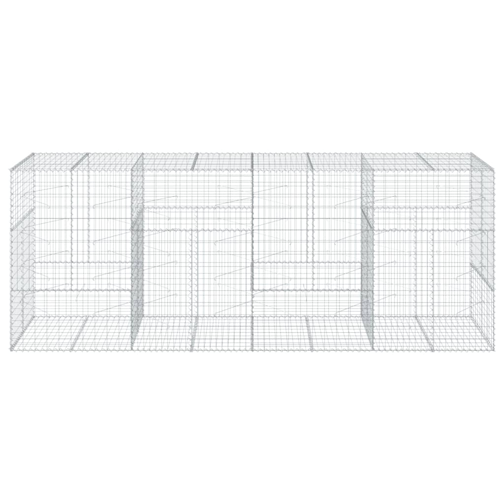 vidaXL Kivikori katolla 400x100x150 cm galvanoitu rauta