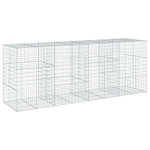 Gabionový koš s víkem 400 x 100 x 150 cm pozinkované železo - obrázek 5