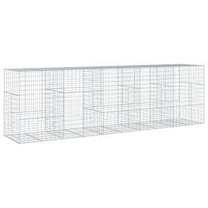 Gabionový koš s víkem 500 x 100 x 150 cm pozinkované železo - obrázek 2