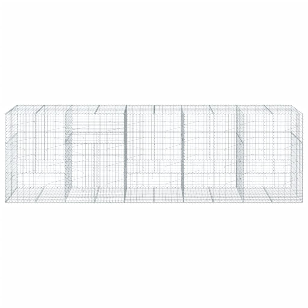 vidaXL Schanskorf 500x100x150 cm gegalvaniseerd ijzer zilverkleurig afbeelding