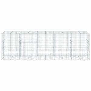 Gabionový koš s víkem 500 x 100 x 150 cm pozinkované železo - obrázek 3
