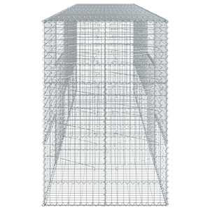 Gabionový koš s víkem 500 x 100 x 150 cm pozinkované železo - obrázek 4