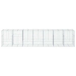 Gabionový koš s víkem 700 x 100 x 150 cm pozinkované železo - obrázek 3