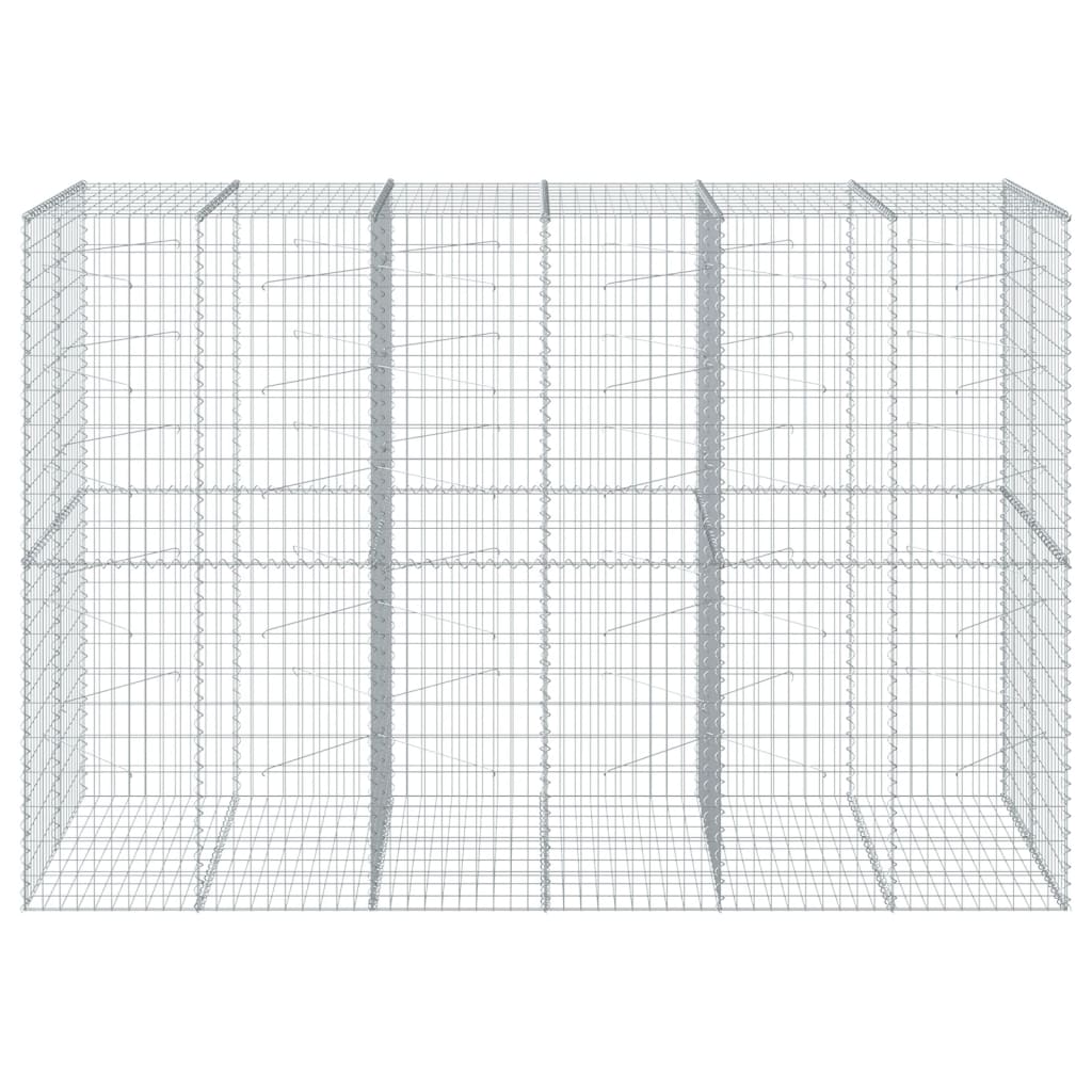 vidaXL Schanskorf 300x100x200 cm gegalvaniseerd ijzer zilverkleurig afbeelding