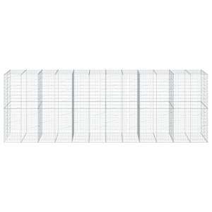 Gabionový koš s víkem 600 x 100 x 200 cm pozinkované železo - obrázek 3