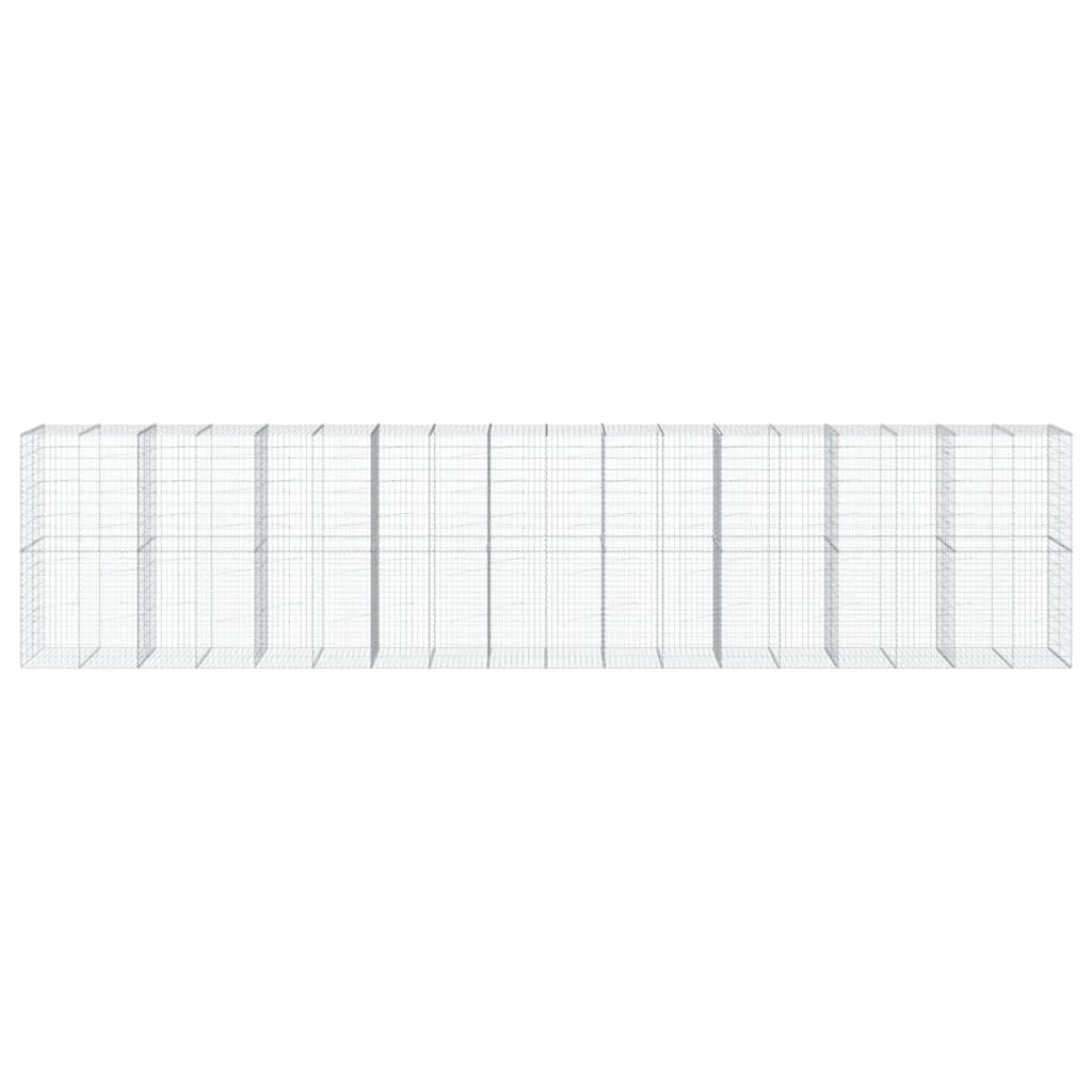 vidaXL Schanskorf 900x100x200 cm gegalvaniseerd ijzer zilverkleurig afbeelding