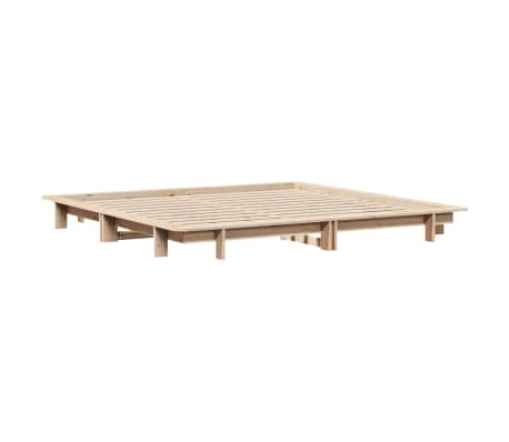 vidaXL t&ouml;m&ouml;r fenyőfa &aacute;gy matrac n&eacute;lk&uuml;l 160 x 200 cm