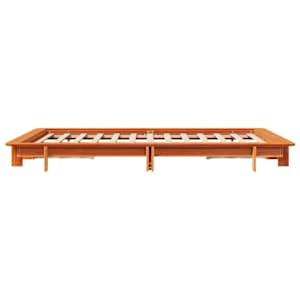 Postel bez matrace voskově hnědá 140 x 190 cm masivní borovice - obrázek 5