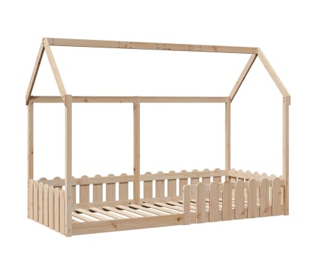vidaXL Cadre de lit d'enfants forme de maison sans matelas pin massif