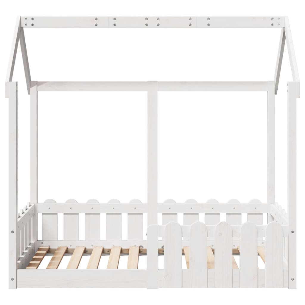 vidaXL Bedhuis wit massief grenenhout 70x140 cm, foto 4