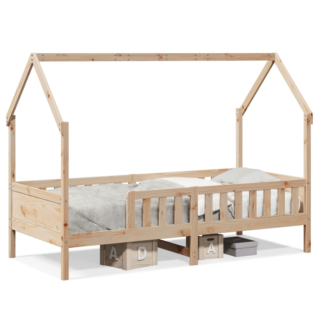 vidaXL Cadru pat tip casă pentru copii, 90x200 cm, lemn masiv de pin
