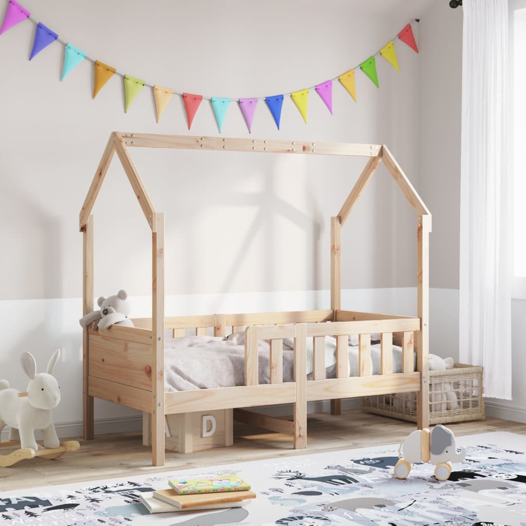 vidaXL sengeramme til husseng 70x140 cm massivt fyrretræ