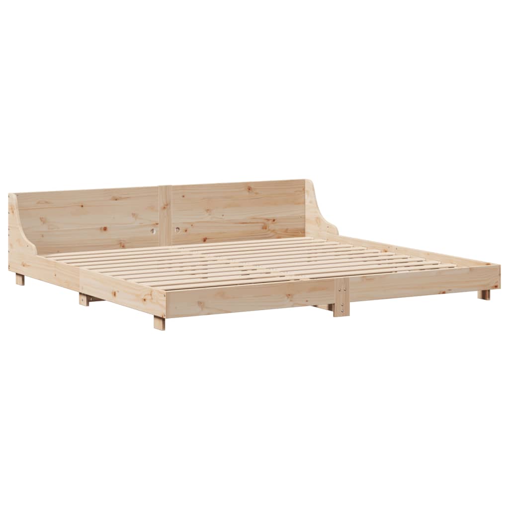 vidaXL Bedframe zonder matras massief grenenhout 180x200 cm afbeelding