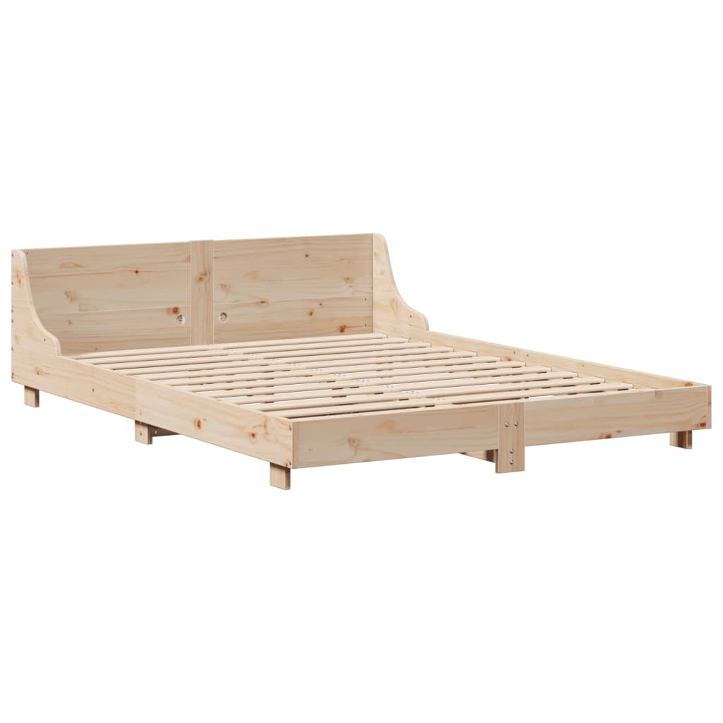 vidaXL Bedframe zonder matras massief grenenhout 150x200 cm afbeelding