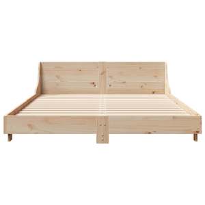 Postel bez matrace 150 x 200 cm masivní borovice - obrázek 4
