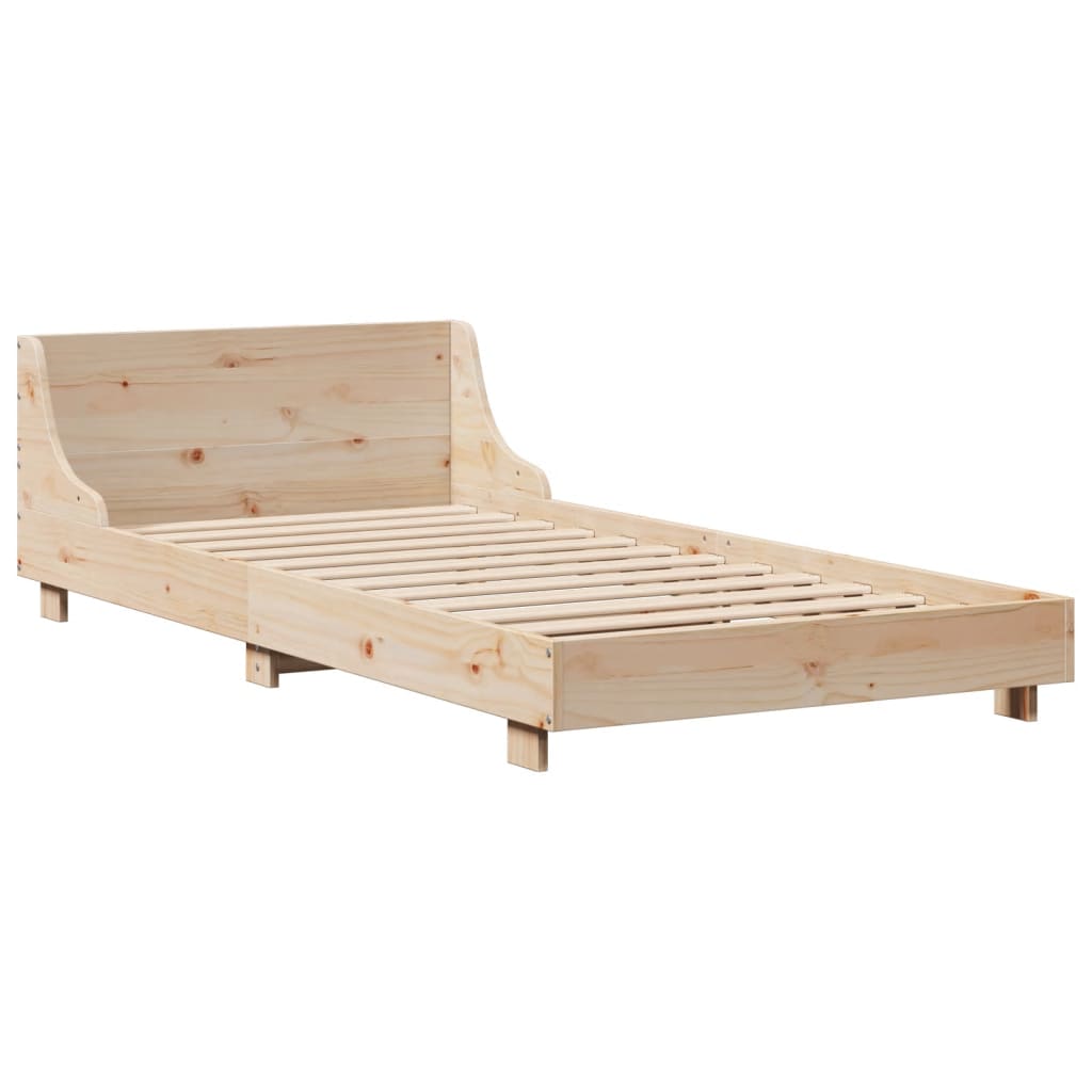 vidaXL Bedframe zonder matras massief grenenhout 90x200 cm afbeelding