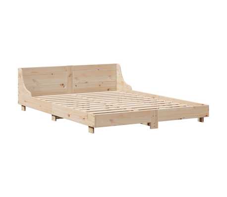 vidaXL Bed Frame without Mattress 135x190 cm Double Solid Wood Pine
