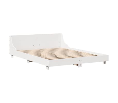 vidaXL Sengeramme uten madrass hvit 120x190 cm heltre furu