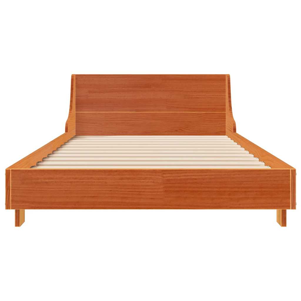 vidaXL Bedframe zonder matras massief grenenhout wasbruin 90x190 cm bruin, foto 4