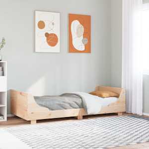 Posteljni okvir brez vzmetnice 90x200 cm trdna borovina